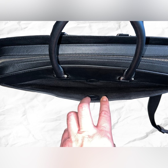 Coach Black Leather Men's Work Bag - Picture 9 of 14